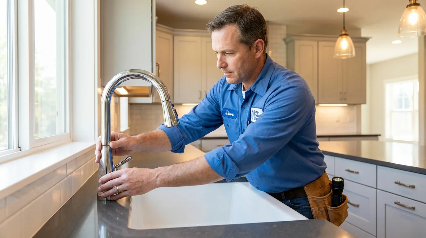Kitchen faucet installation by Johns Plumbing LLC in Dickens